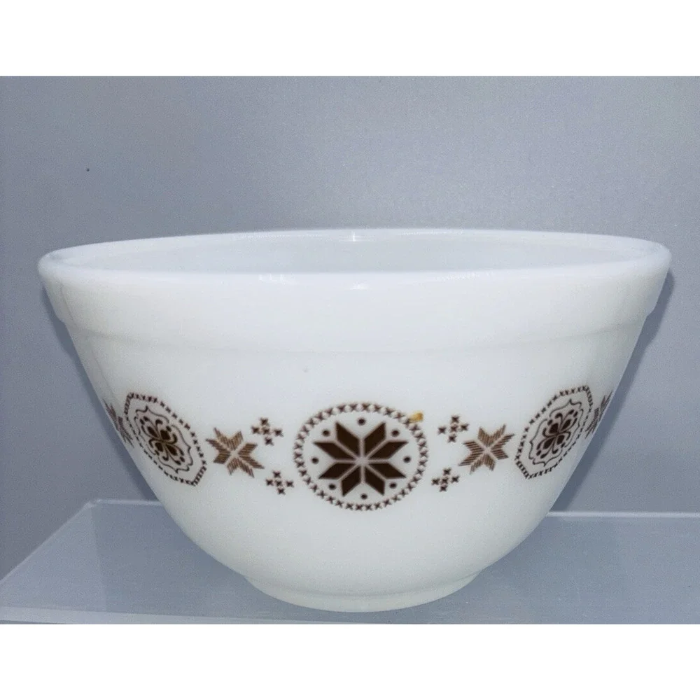 Pyrex Town & Country Brown Cinderella Nesting Mixing Bowls 401 6